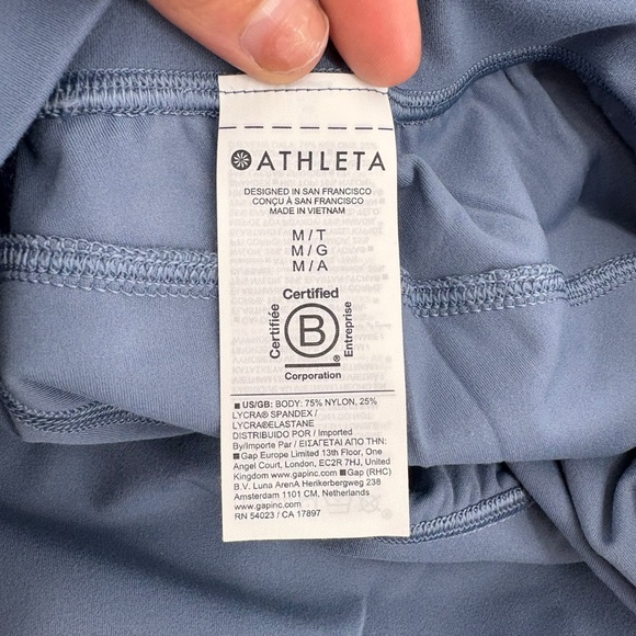 Athleta Distance Jogger Dobby Iron Blue Size Medium Lightweight Run Pant NEW - Picture 11 of 12